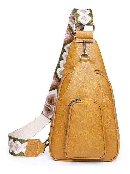 MsDressly Handbags Take A Trip PU Leather Sling Bag Han2307110004YEL