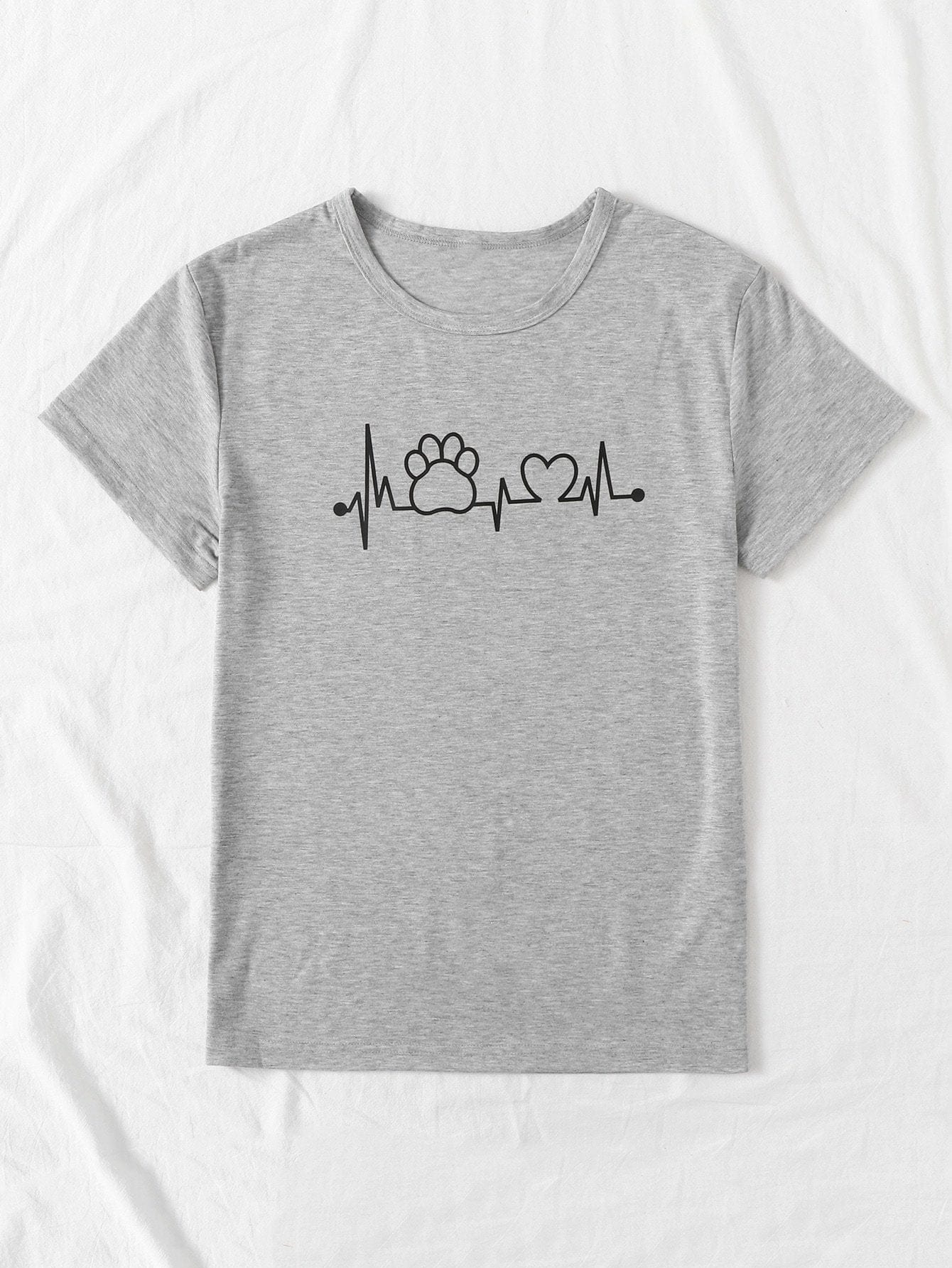 Heart And Letter Graphic Tee