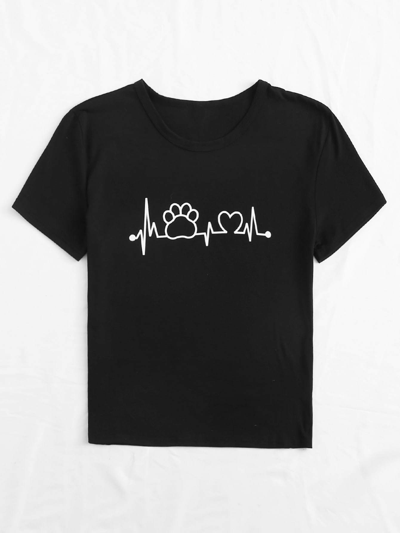 Heart And Letter Graphic Tee