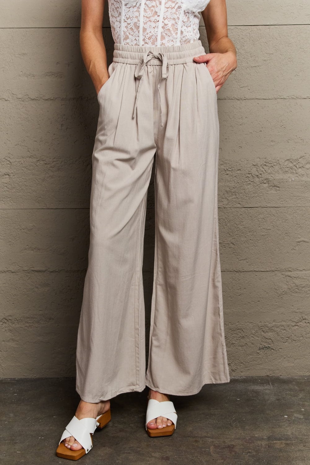 HEYSON More For You Wide Leg Pants MS231013008602FS Light Gray / S