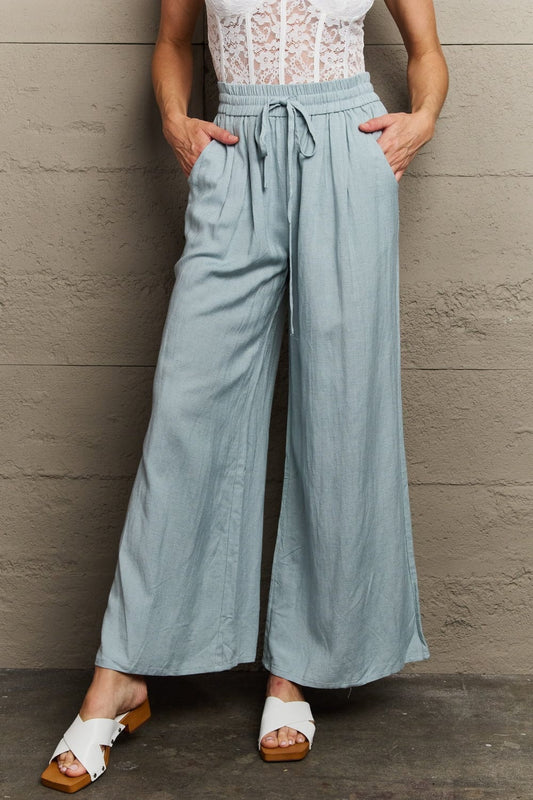 HEYSON More For You Wide Leg Pants MS231013003541FS Air Force Blue / S