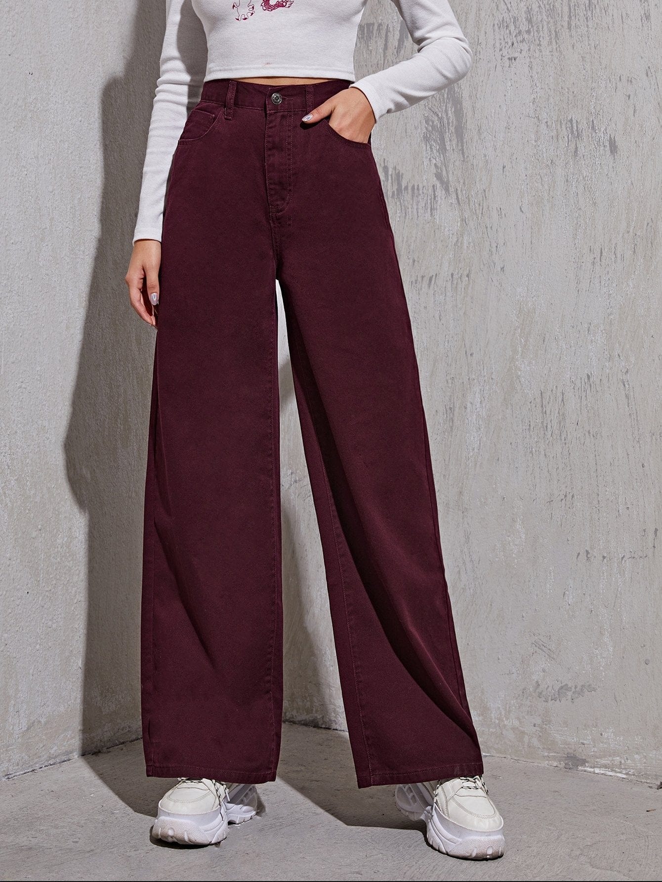 High-Rise Wide Leg Jeans for Women