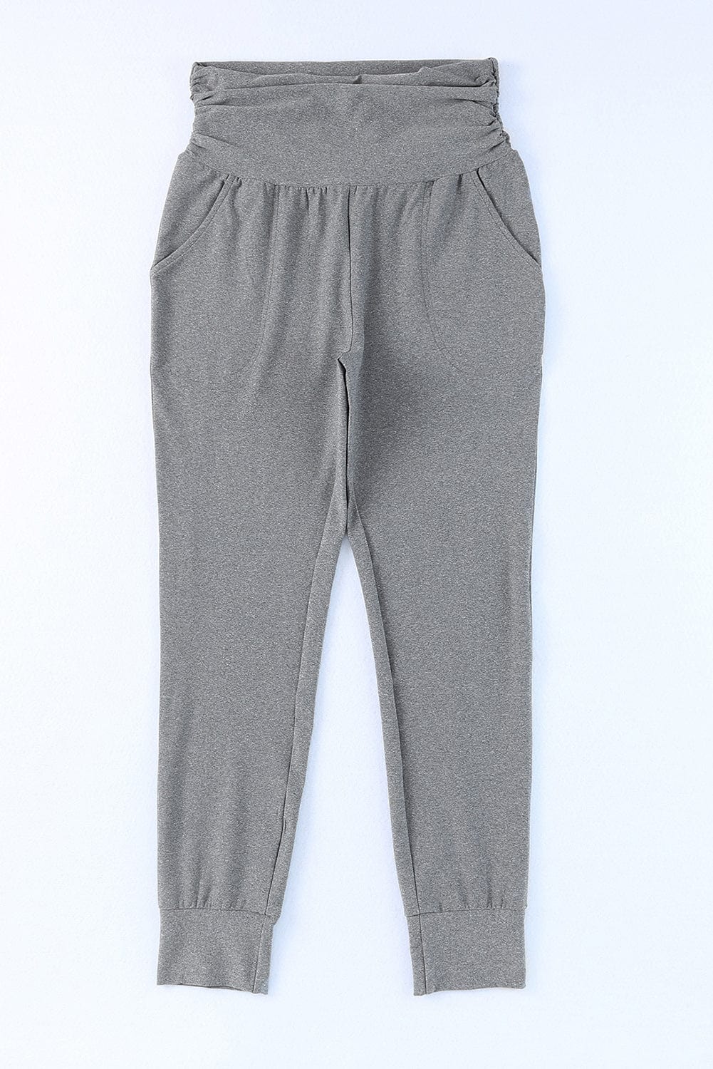 High-Rise Wide Waistband Joggers MS231013009485FS Mid Gray / S