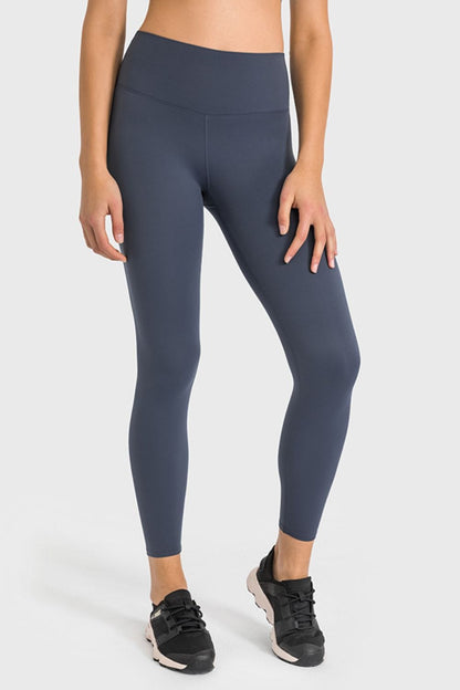 High Waist Ankle-Length Yoga Leggings 101000000000000 Navy / 4