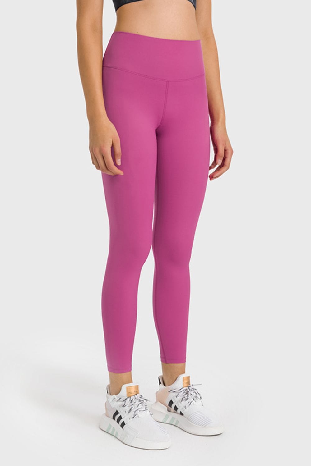 High Waist Ankle-Length Yoga Leggings 101000000000000 Rose / 4