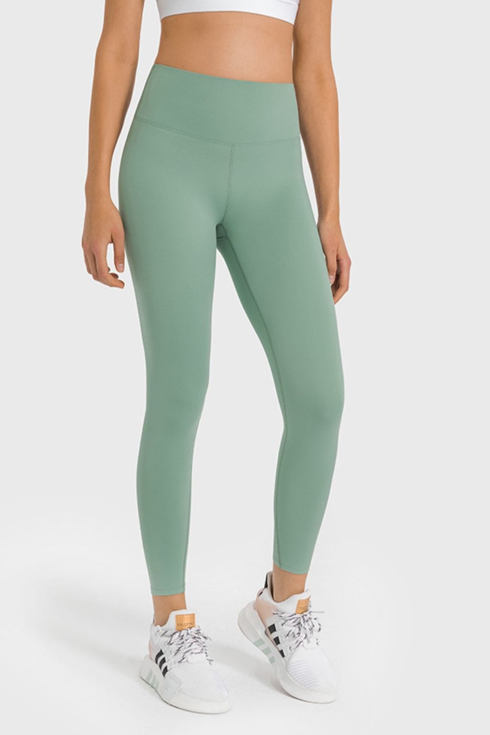 High Waist Ankle-Length Yoga Leggings 101000000000000 Green / 4