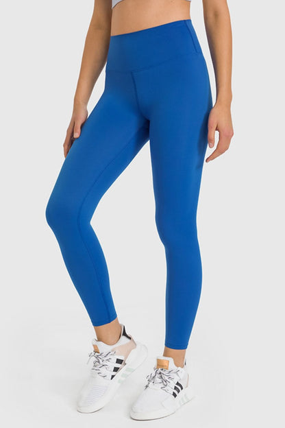 High Waist Ankle-Length Yoga Leggings 101000000000000 Indigo / 4