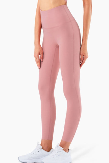 High Waist Seamless Ankle-Length Yoga Leggings 1.01E+14 Pink / 4