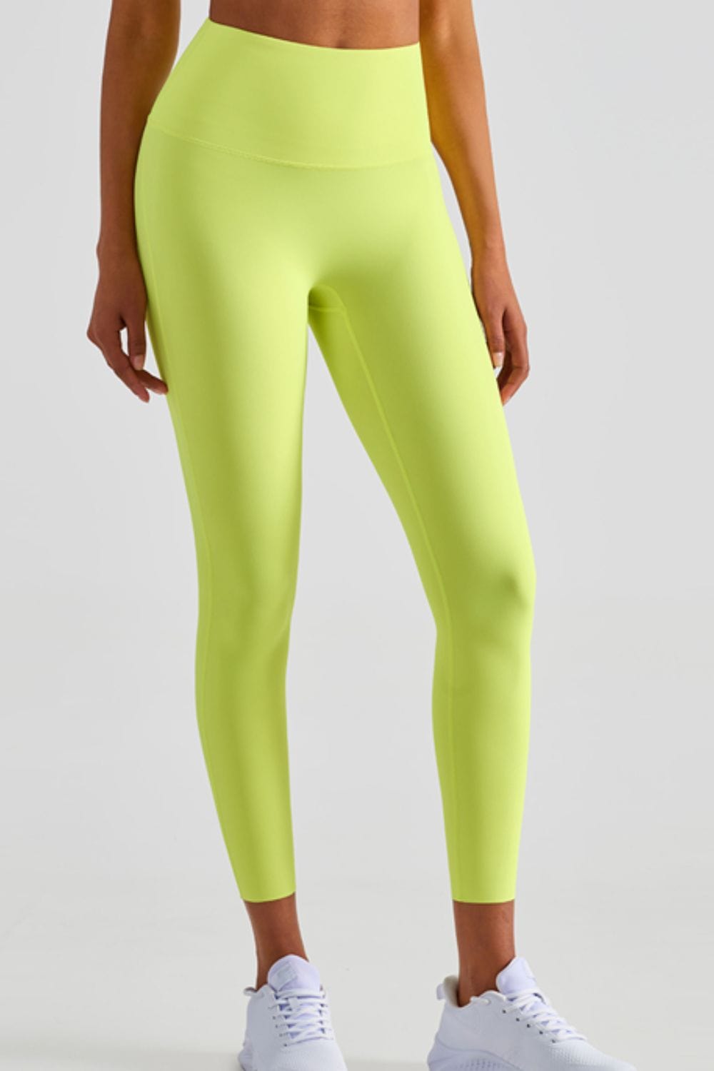 High Waist Seamless Ankle-Length Yoga Leggings 1.01E+14 Chartreuse / 4