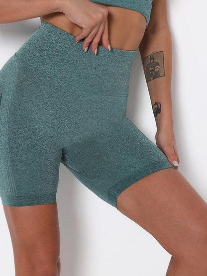 High Waist Seamless Knitted Shorts for Women