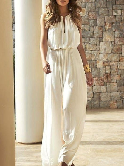 High Waist Slimming Jumpsuit JUM2106160025WHIS White / S