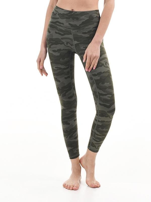 High-Waist Sports Fitness Cropped Pants for Women LEG210318284GRECAMXS Green Camo / XS