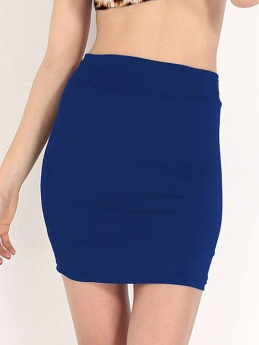 High Waisted Pencil Skirt temp1714169124081780 S / Royal blue