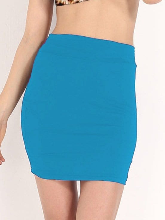 High Waisted Pencil Skirt temp692697724935098 S / Lake Blue