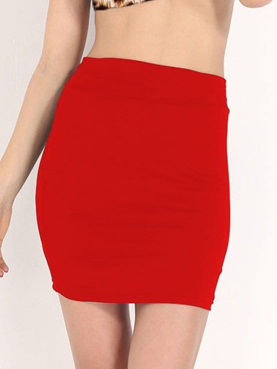 High Waisted Pencil Skirt temp1478362595294190 S / Big red