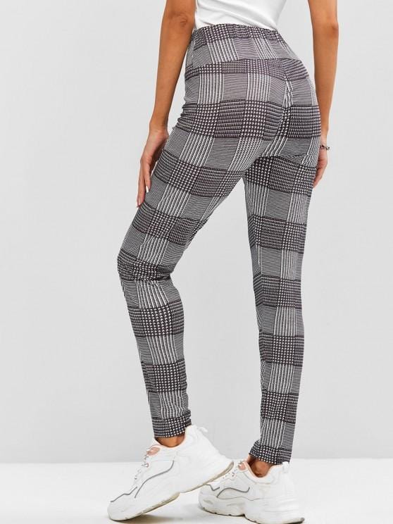 High Waisted Plaid Leggings for Women