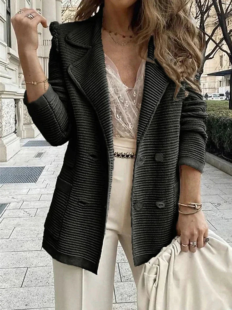 Women's Blazer Suits Business Corduroy Blazer Office Party Spring Jacket Outerwear Long Sleeve Winter Heated Jacket