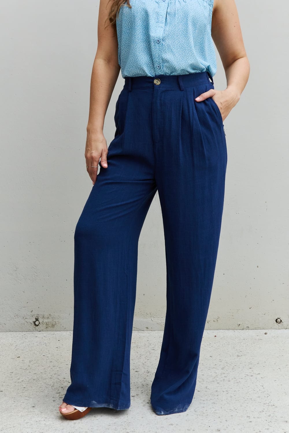 HYFVE Business Casual High Waisted Relax Fit Trousers