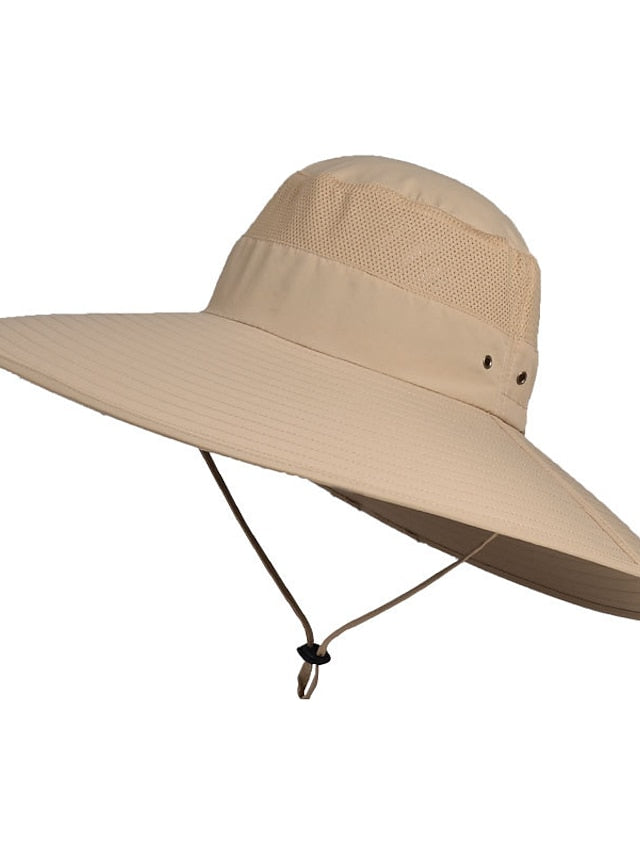 Super Wide Brim Sun Hat UPF50+ Waterproof Bucket Hat Sunscreen Sun Hat Fishing Hat Fisherman Hat Hiking Hat for Fishing Hiking Camping, Army Green Grey Dark Gray - LuckyFash™
