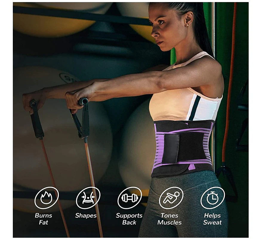 Women's Breathable Sports Waist Trainer Corset with Hook and Loop Closure
