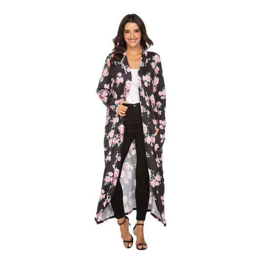 Imported Floral Long Cardigan Robes
