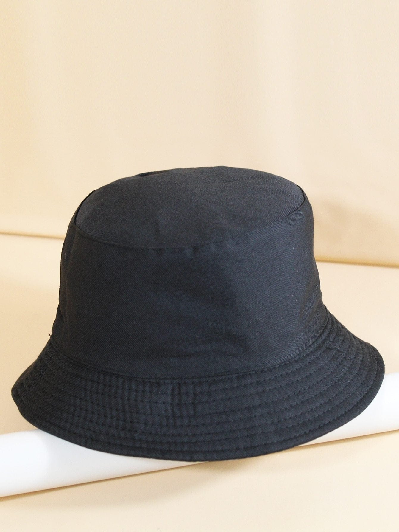 Ink Dot Pattern Reversible Bucket Hat for Women BUC210302178BLA Black