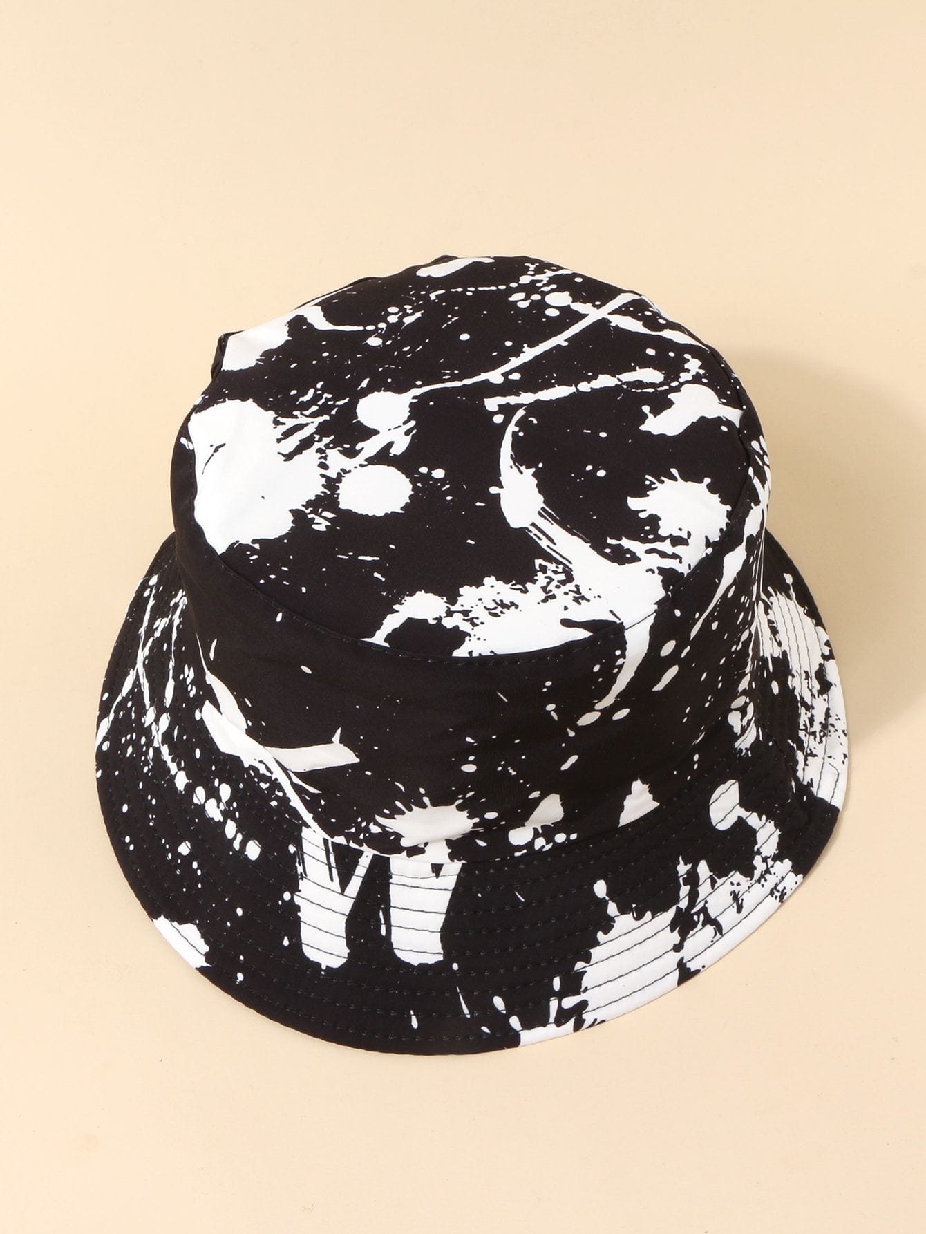 Ink Print Bucket Hat for Women BUC210302180BLA Black