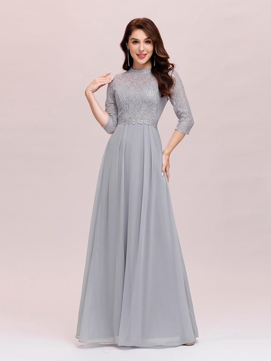 Chiffon Mother Of Bridesmaid Dresses With Long Sleeves