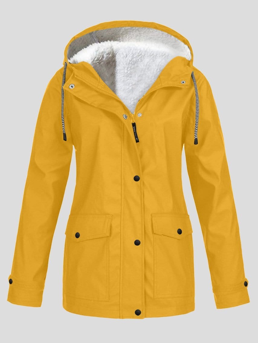 Jackets Mountaineering Suit Zipper Pocket Hooded Plus Fleece Jacket for Women