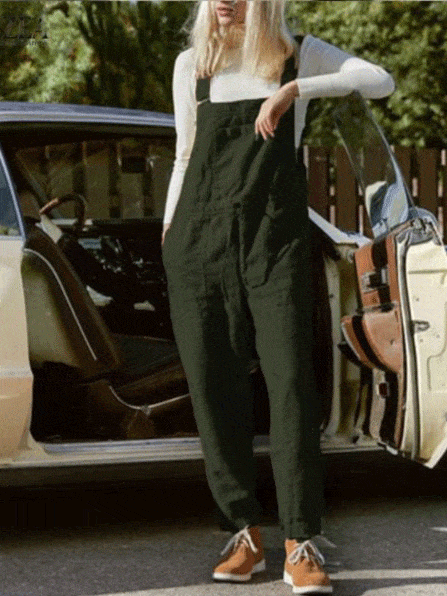 Jumpsuits Casual Pocket Belted Adjustable Jumpsuit for Women JUM2112211347MGRES Army_Green / S