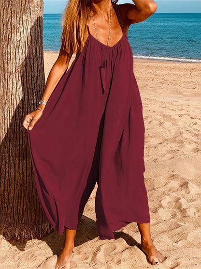 MsDressly Jumpsuits Summer Sleeveless Loose Leisure Cool One-Piece Suspenders JUM2107171254WINS