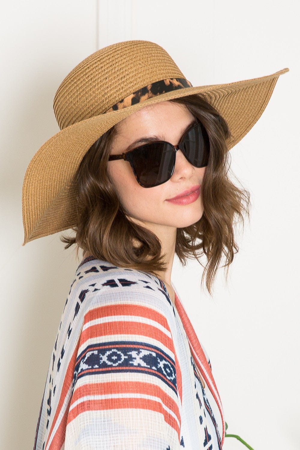 Justin Taylor Printed Belt Sunhat in Beige 1.01E+14 Beige / One Size