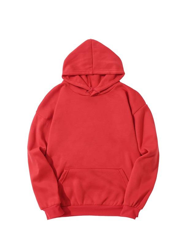 Kangaroo Pocket Thermal Lined Drawstring Hoodie