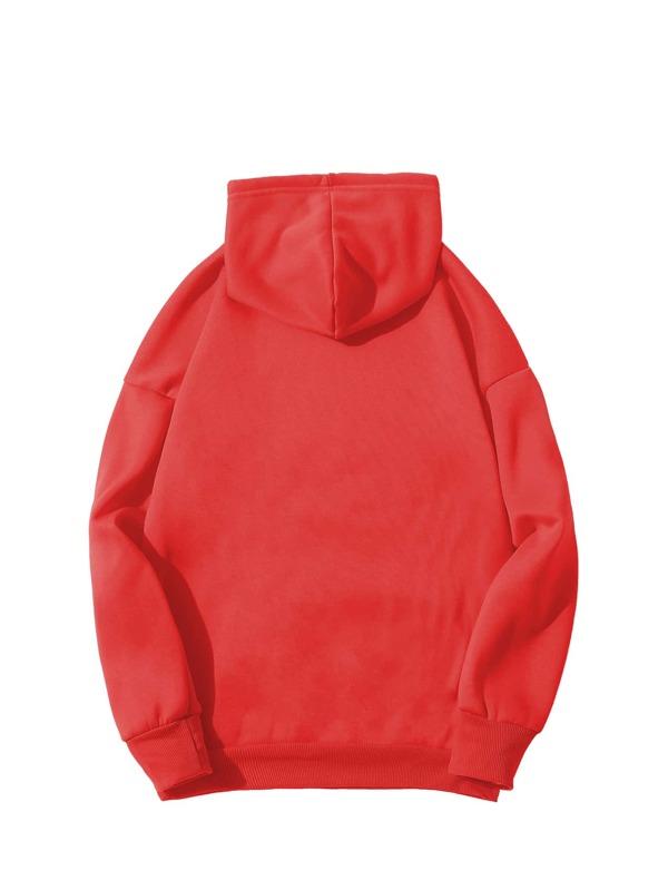 Kangaroo Pocket Thermal Lined Drawstring Hoodie