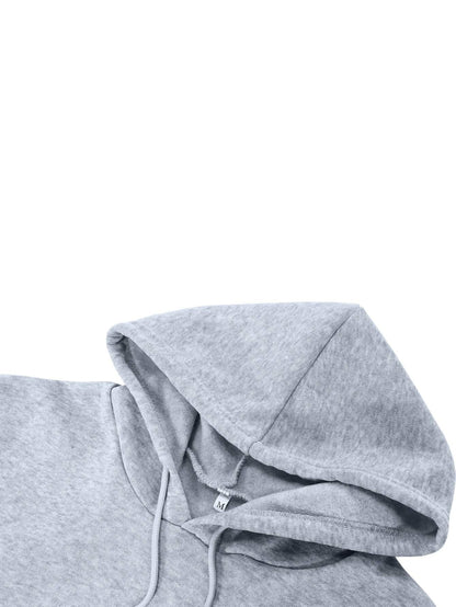 Kangaroo Pocket Thermal Lined Drawstring Hoodie