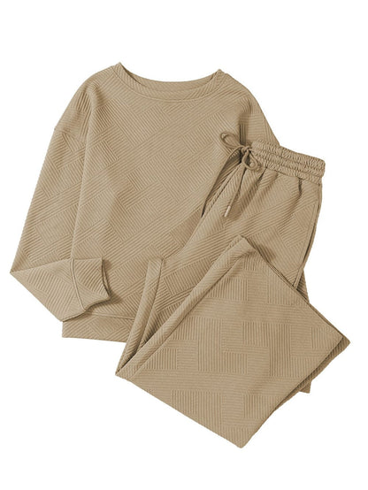 Khaki Cozy Ribbed Lounge Set