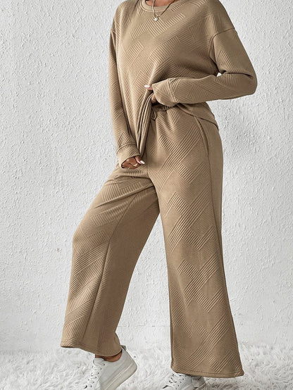 Khaki Cozy Ribbed Lounge Set