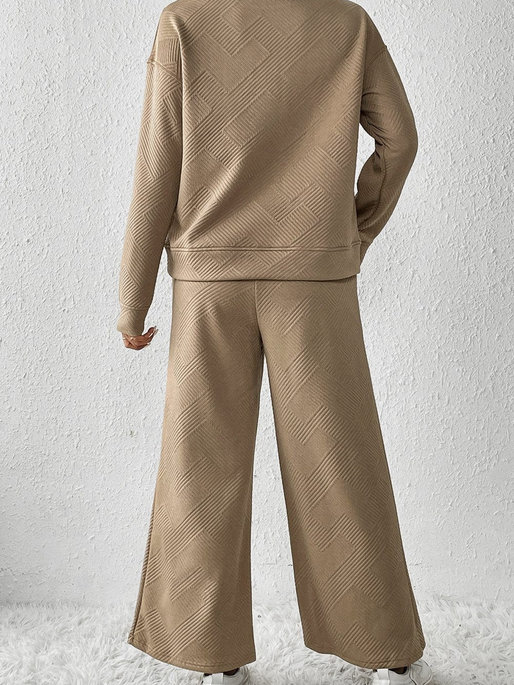 Khaki Cozy Ribbed Lounge Set