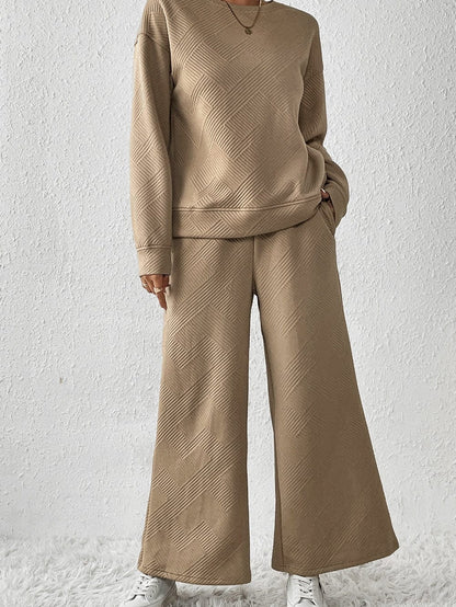 Khaki Cozy Ribbed Lounge Set