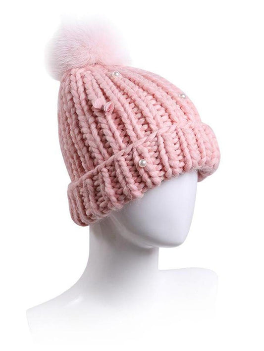 Knitted Woolen Hat for Women temp2021735205 Pink / M（56-58m）