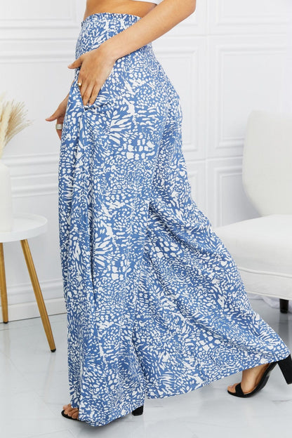 Kori America Full Size Printed Wide-Leg Pants