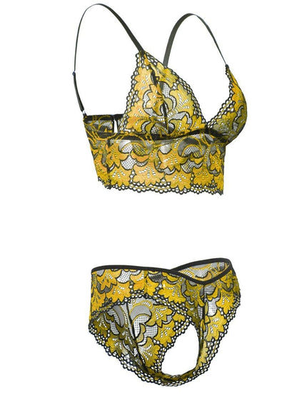 Lace Bra And Panties Two-piece Lingerie Set