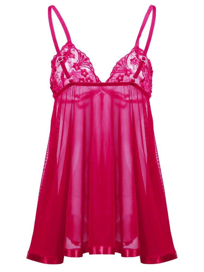 Lace Embroidered Sequin Nightdress Lingerie