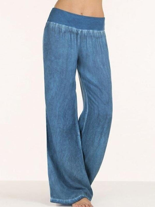 Large Casual Thin Denim Wide-leg Pants DEN210510159BLUS Blue / S