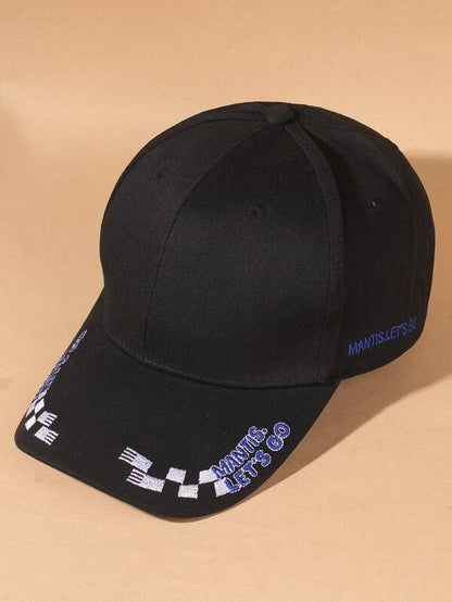 Lattice & Letter Embroidered Baseball Cap for Women