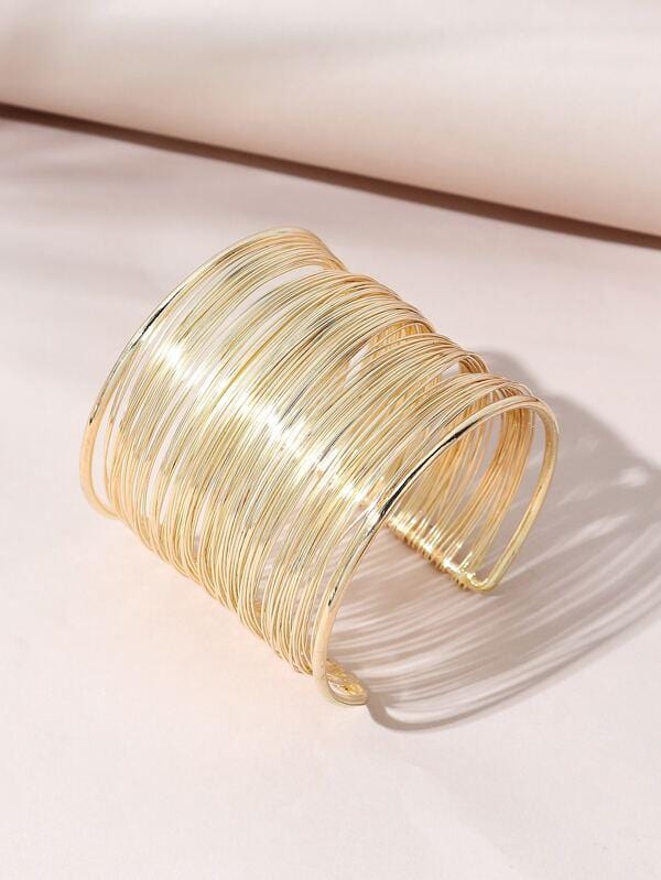 Layered Cuff Bracelet BRA210322109GOL Gold