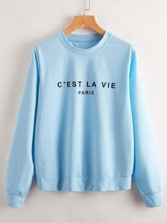 Leisure Long Sleeved Sweatshirts LOU210223041BLUS Blue / S