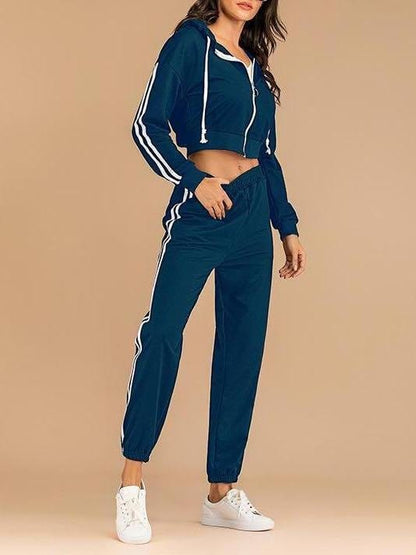 Leisure Sportswear Suit for Women LOU210105002SNaBlu Navy Blue / S