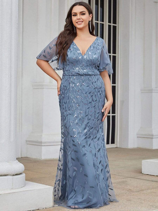 Long Mermaid Style Plus Size Formal Dress for Special Occasions