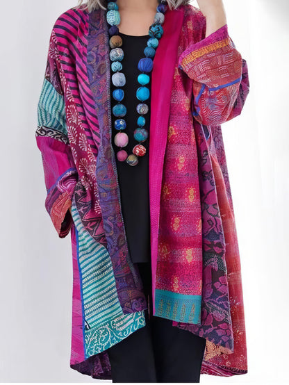 Cardigans - Loose Ethnic Style Long-sleeved Printed Cardigan - MsDressly